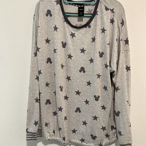 Disney grey Mickey Mouse tie-bottom sweater